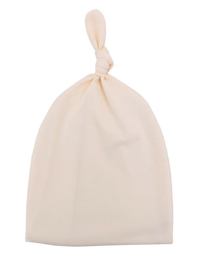 Sugarmelon Silky Satin Lined Newborn Hat Hair Care Knot Beanie Hats for Infant Baby Boys Girls Caps 0-6 Months (0-6M Orig Cream) - Image 2